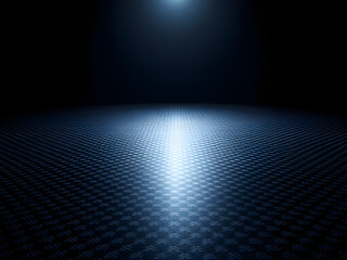 Metallic grid with central spotlight