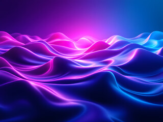 Abstract waves in gradient colors