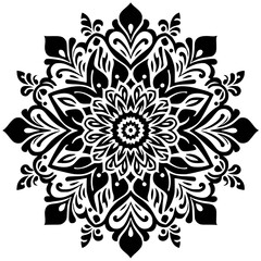 Floral batik silhouette