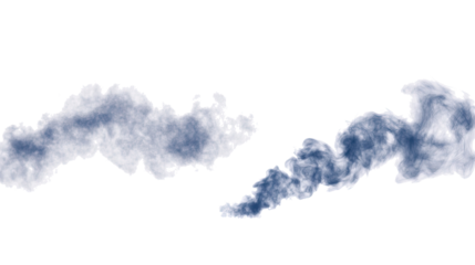 Fog Cloud Collection on Transparent Background Generative AI