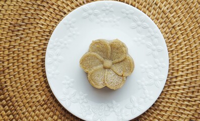 Kue Apem, Indonesian Traditional Steamed Cupcake Jajanan Pasar. Top View