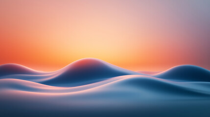 serene landscape featuring smooth, colorful waves under soft sunset glow. gentle curves create calming atmosphere, perfect for relaxation and inspiration.