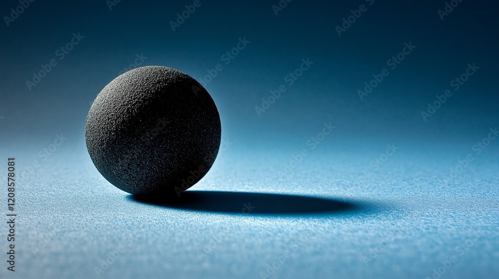 Aufkleber a solitary sphere of light casting a gradient shadow across a smooth surface evokes themes of order 