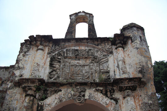 조각,돌,출입문,성문,요새,샌디에고요새,아파모사,A Famosa,말라카,말레이시아