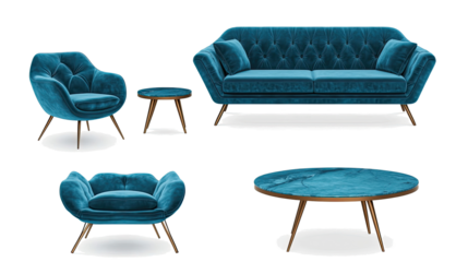 Furniture Collection for Modern Interior Design Generative AI