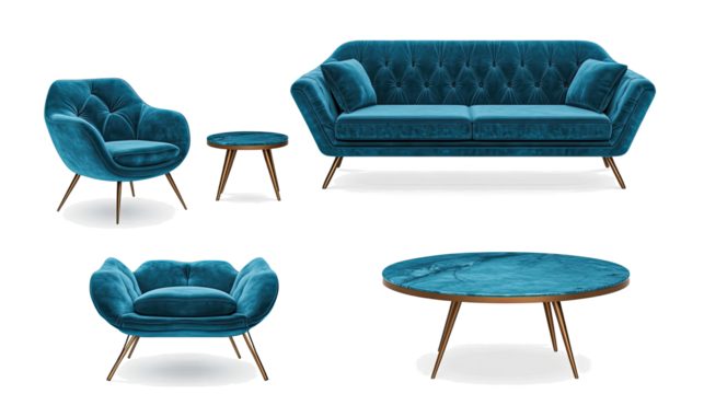 Furniture Collection for Modern Interior Design Generative AI