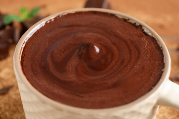Cup of hot chocolate, closeup