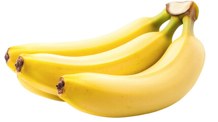 Isolated of a single unpeeled banana in pristine condition on a solid white background Stock Photo with side copy space