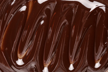 Sweet hot chocolate as background, closeup