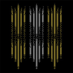 Rhinestone applique collar design for t-shirt or blouse hot-fix transfer. Abstract beautiful glitter applique rhinestone motif.