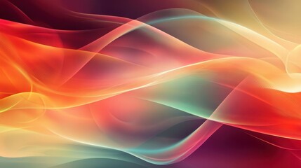 Obraz premium Colorful abstract waves with vibrant swooping lines