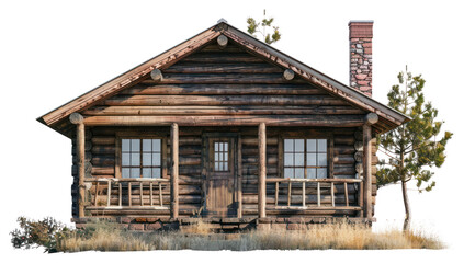PNG Retro cabin architecture building housing.