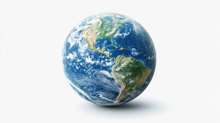 Fototapeta premium Detailed view of earth featuring continents and oceans from space perspective