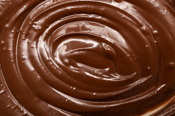 Glossy melted milk chocolate as background
