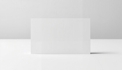 Naklejka premium Minimalist horizontal card mockup on white surface, clean design