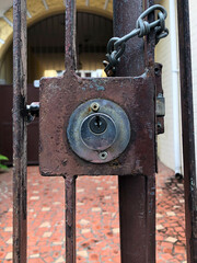 Rusty Lock on Iron Gate