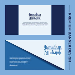 Obraz premium Horizontal Ramadan Festival Banner Design