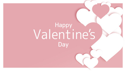 ピンクのハートの背景、バレンタインデー、恋、愛、出会い、かわいい、コピースペース、ベクター