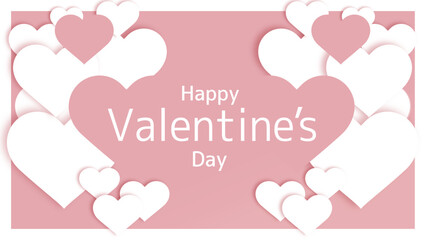 ピンクのハートの背景、バレンタインデー、恋、愛、出会い、かわいい、コピースペース、ベクター