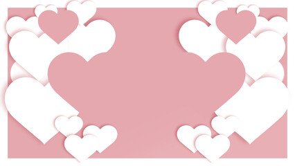 ピンクのハートの背景、恋、愛、出会い、かわいい、コピースペース、ベクター、CC