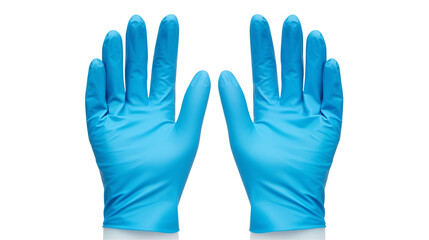 Obraz premium Sterile Blue Nitrile Gloves for Medical and Hygiene Use