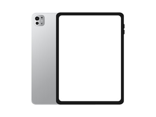 Realistic Modern tablet mockup front view and high quality smartphone and tablet mockup isolated on white background.