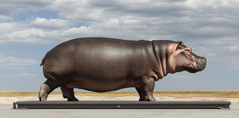 A humorous animal gets an unconventional workout