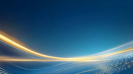 Luminous lines in blue background technology background
