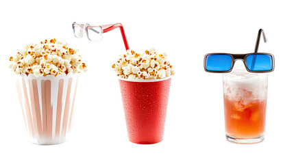 Enjoy Cinema Treats With Popcorn and Drinks at Home Generative AI