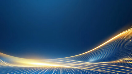 Luminous lines in blue background technology background