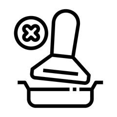 wrong press Line Icon