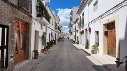 Preciosa imagenes de las Calles de Javea en Alicante (España) , historico, casco viejo, calles tranquilas