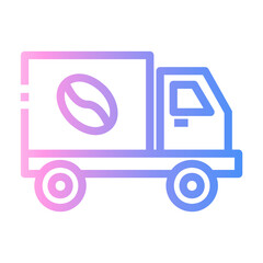 coffee delivery Line Gradient Icon