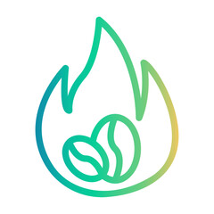 roast beans Line Gradient Icon