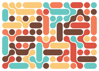 Vibrant Abstract Pattern With Geometric Shapes and Bright Colors