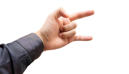 Hand showing the rock and roll sign
