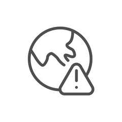 climate change aware outline icon vector design good for web or mobile app