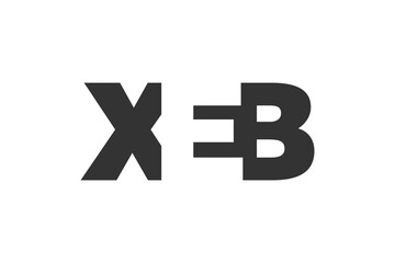 Fototapeta premium XEB logo design. Initial letter X E B bold font style for tech startups, consulting, corporate branding. Creative company name, headlines typography identity, trendy logotype.