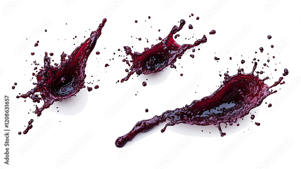 Poster red wine splashes creating dynamic shapes on background generative ai