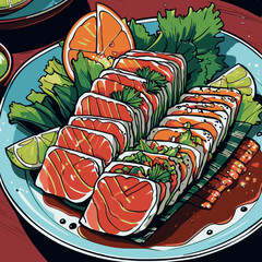 sushi vector art food for design needs 