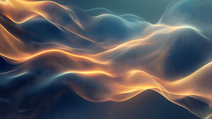 abstract background with soft gradients transitioning from warm to cool tones, depicting the energy of flowing light in a dynamic wave pattern 