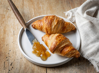 freshly baked croissants