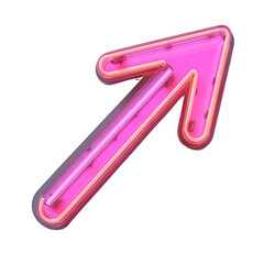 3D pink arrow neon icon, symbolizing a tool for business and hygiene care