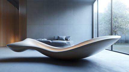 forms flowing in balance, creating a minimalist structure with harmonious appeal 