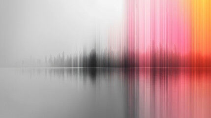 A simple white background with thin vertical stripes in soft muted colors creating a subtle elegance, bright tone, modern blurred effect, empty blank space on the side

