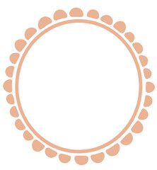 round scalloped frame