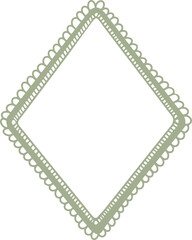 lace diamond frame