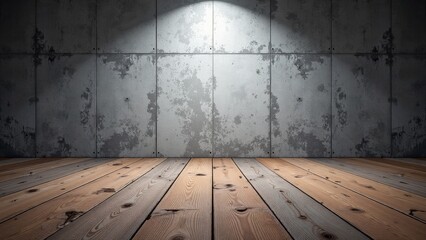 Sun-kissed wooden planks gleam diagonally across the room, showcasing rich grains and warm hues that invite touch and sight alike