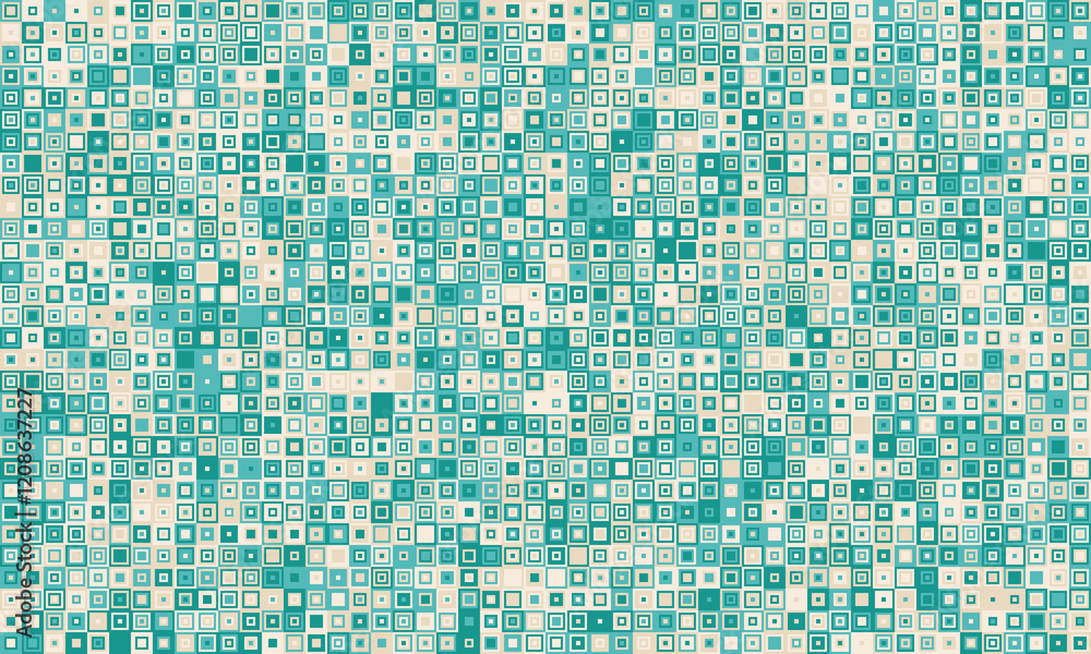 Aufkleber symmetrical cube design with soft colours. perfect for contemporary textiles, repeat prints, and orn