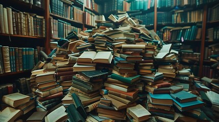 Obraz premium low angle photography of pile of books